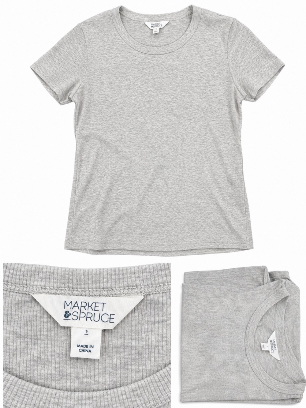 Women’s T -Market & Spruce Classic Crewneck Tee - Heather Gray